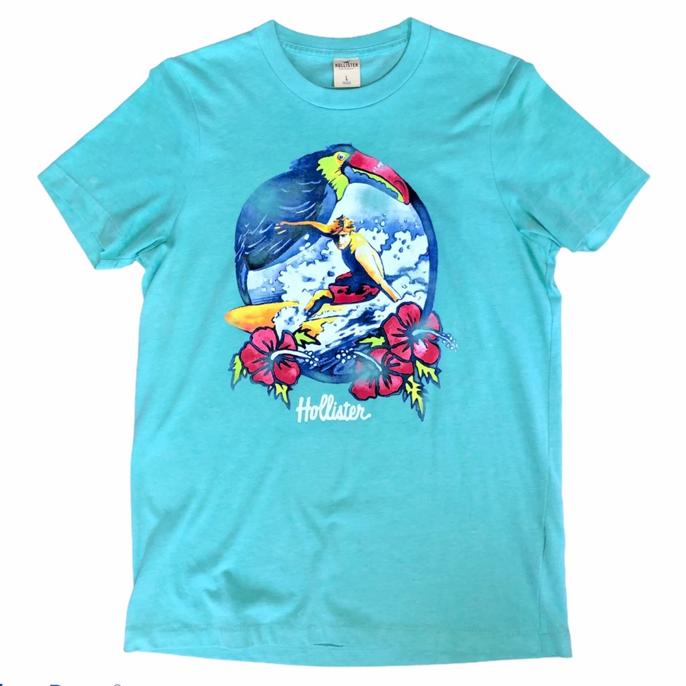 HOLLISTER CO. Men’s Toucan & Flower Graphic Tee